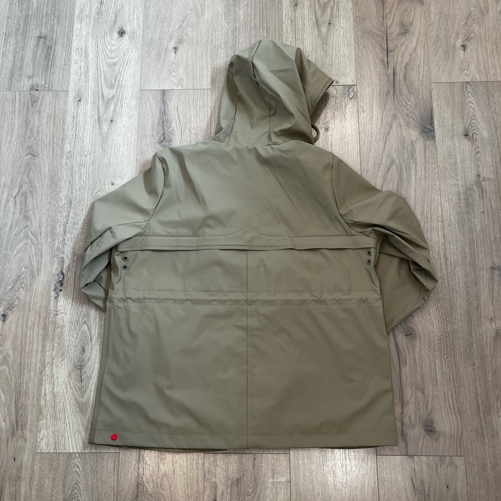 Hunter Women's Tan Rubberized Hooded Raincoat - Picture 3 of 7